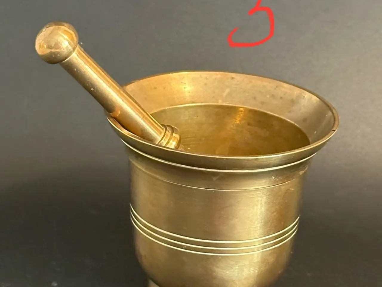 Billede 6 - Vintage morter af messing sælges. Læs beskrivelsen