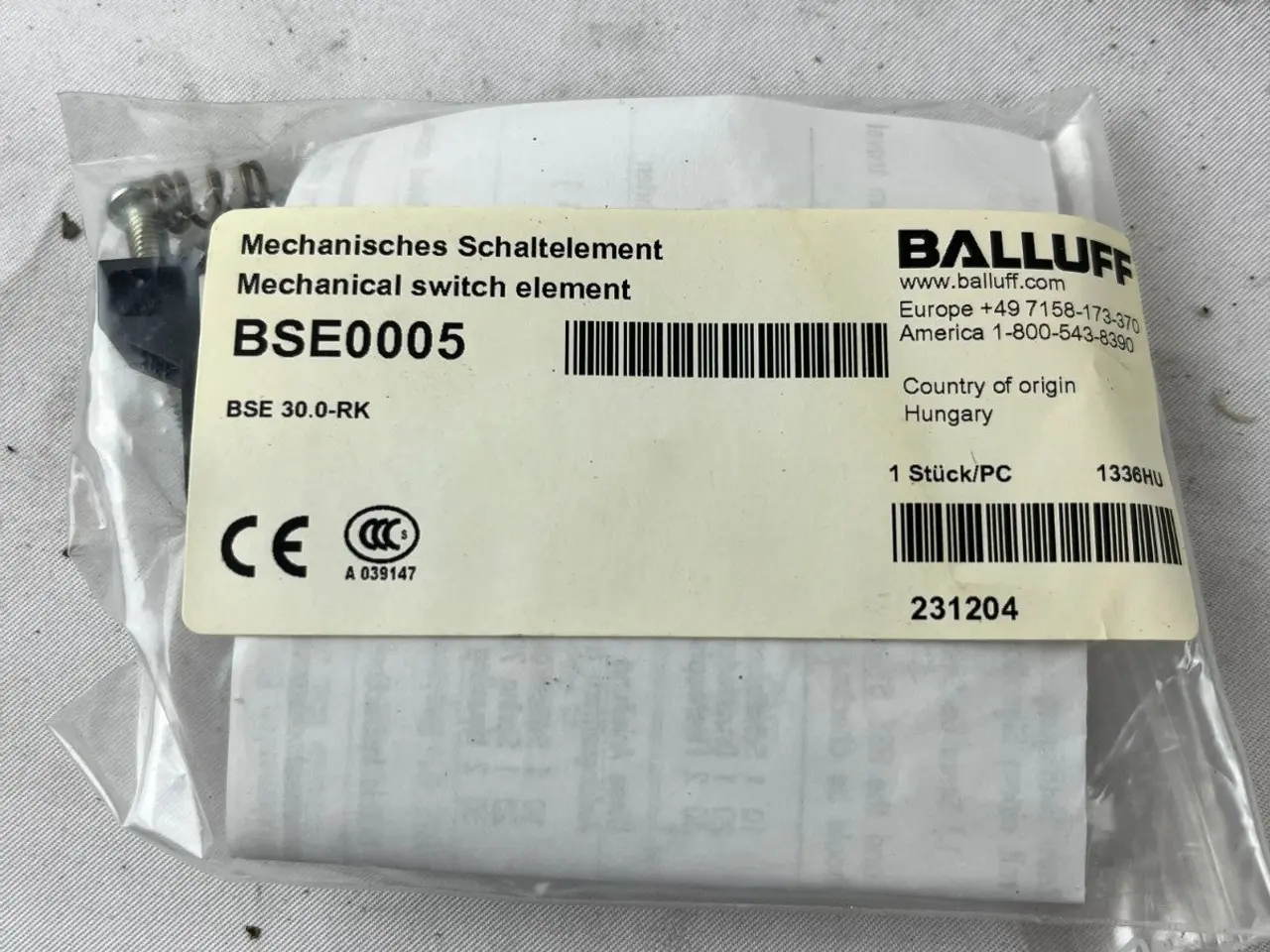 Billede 3 - Balluff BSE0005 BSE 30.0-RK Mechanical Element Cam
