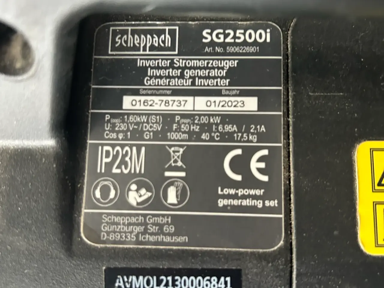 Billede 3 - Scheppach inverter generator udlejes – støjsvag 63