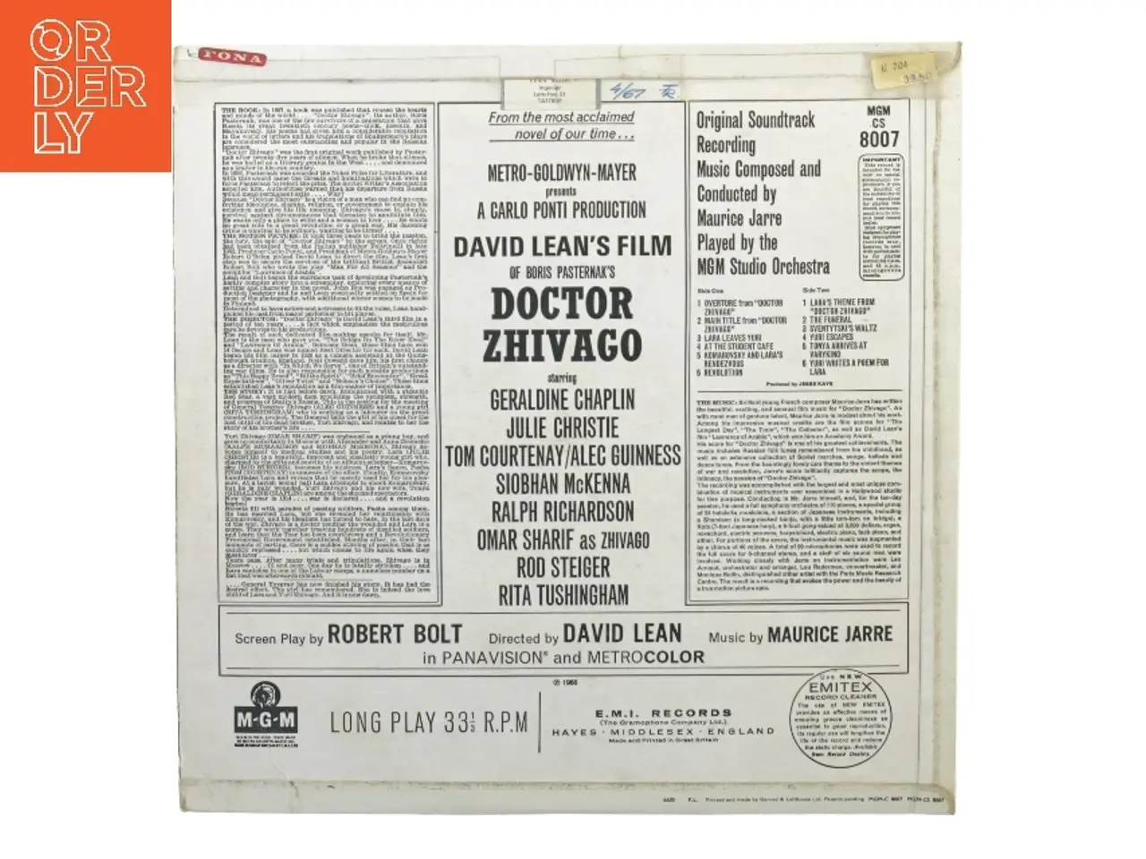 Billede 2 - Doctor Zhivago fra Mgm (str. 30 cm)