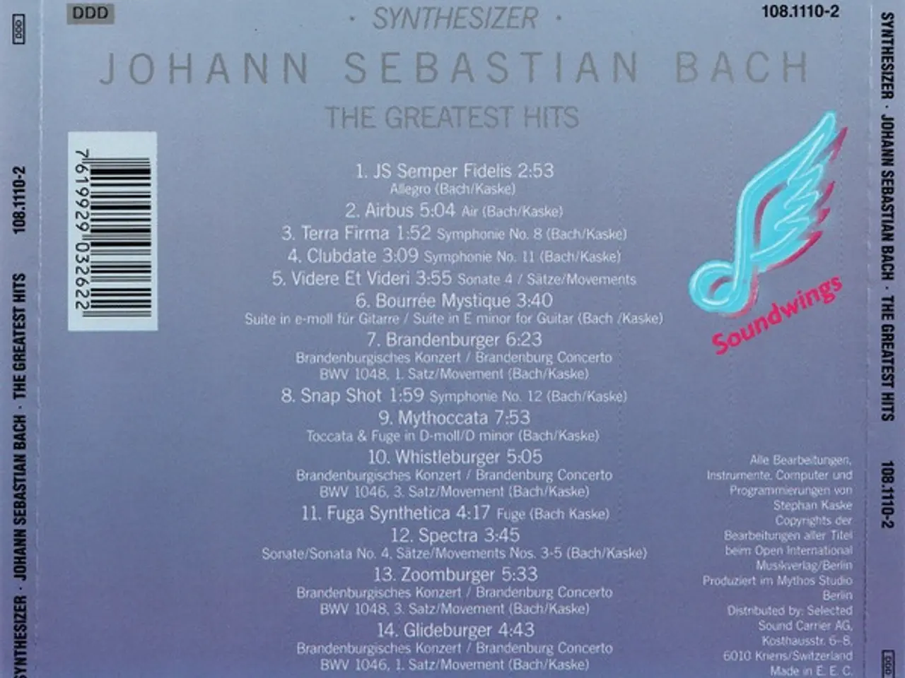 Billede 2 - Stephan Kaske – Synthesizer · Johann… – CD