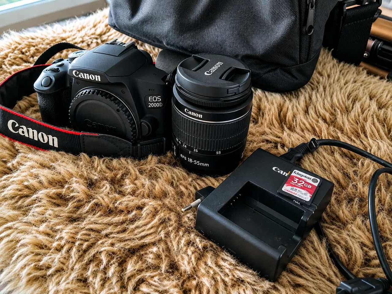 Billede 1 - Canon EOS 2000D med taske og udstyr