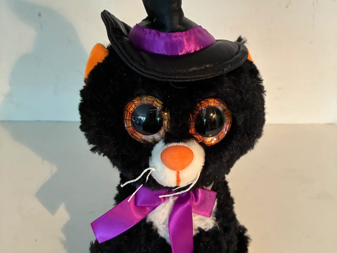 Billede 4 - Sort kat med hekse hat (Halloween)
