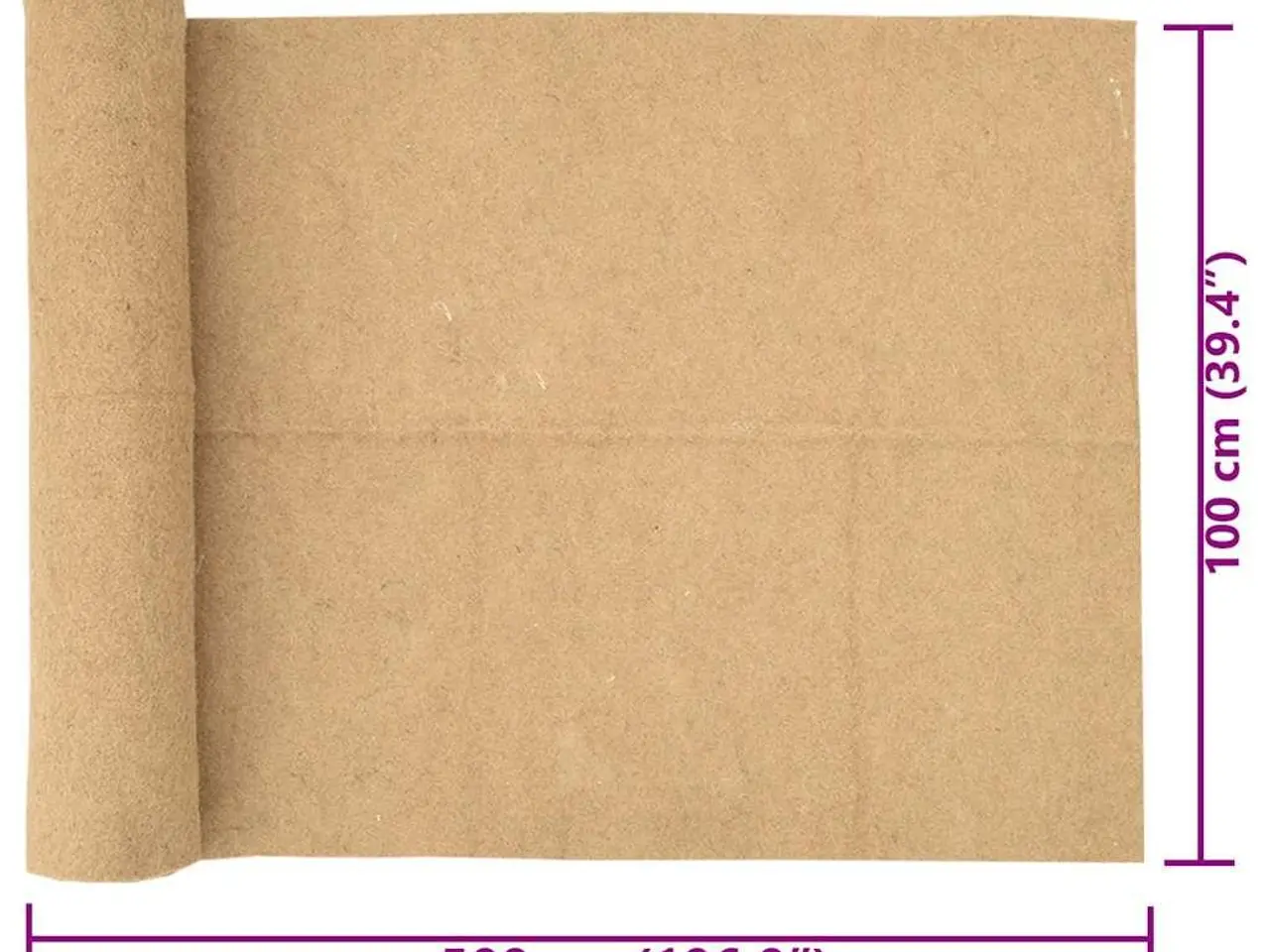 Billede 10 - Hampemåtte til gnavere 1 × 5 m - 5 mm, naturlig burbund