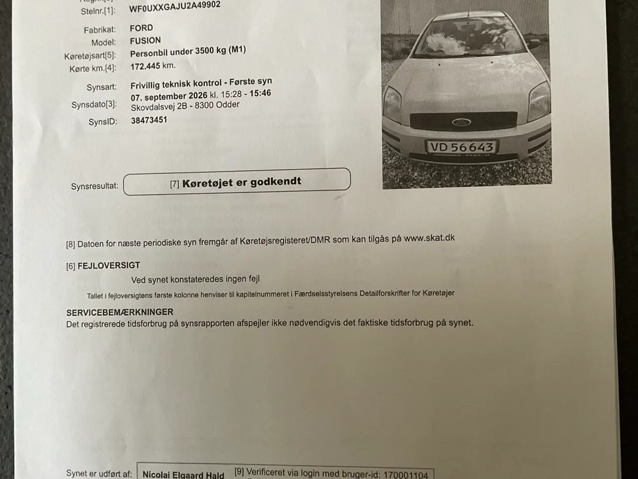 Billede 7 - Nysynet Ford Fusion