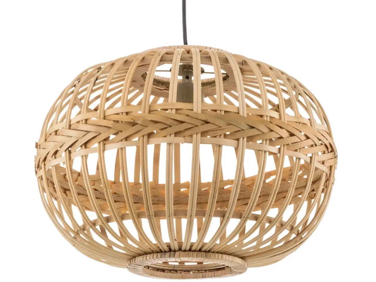 Billede 1 - Oval bambus pendel lampe 