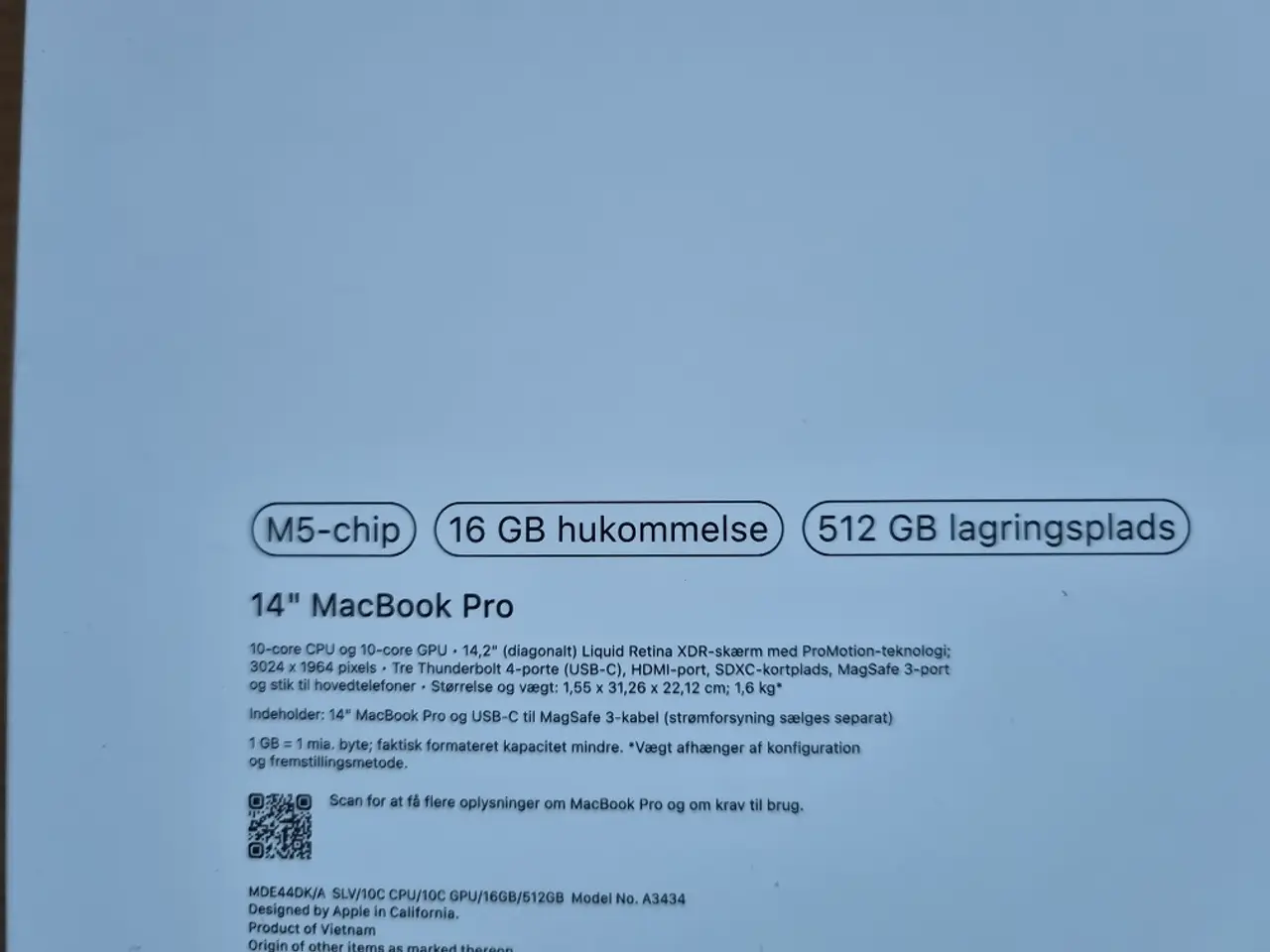 Billede 3 - Apple Macbook Pro 2025 M5 14" 512 GB - S 
