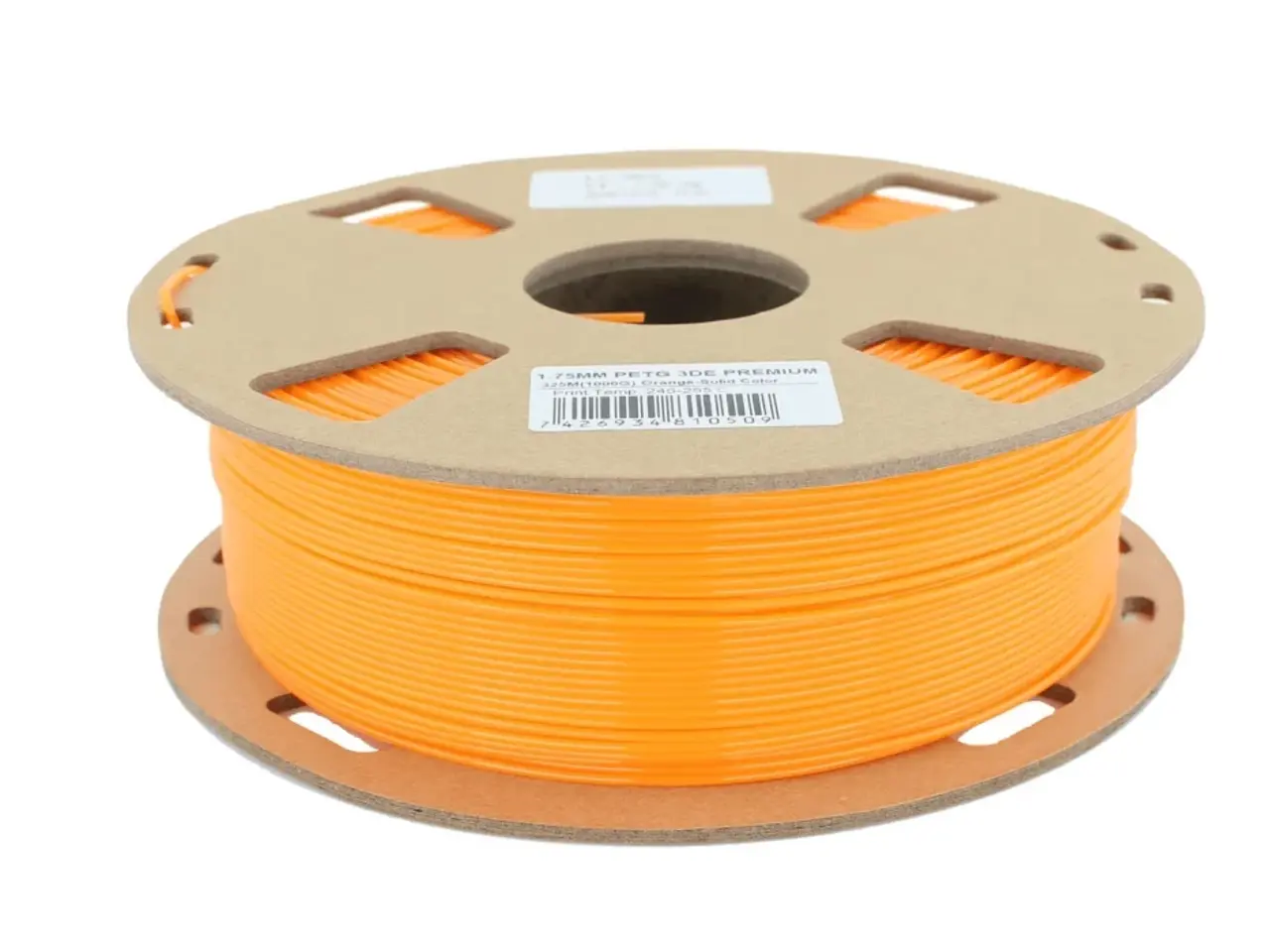 Billede 1 - Solid Orange - 3DE Premium - PETG - 1.75mm - 1kg