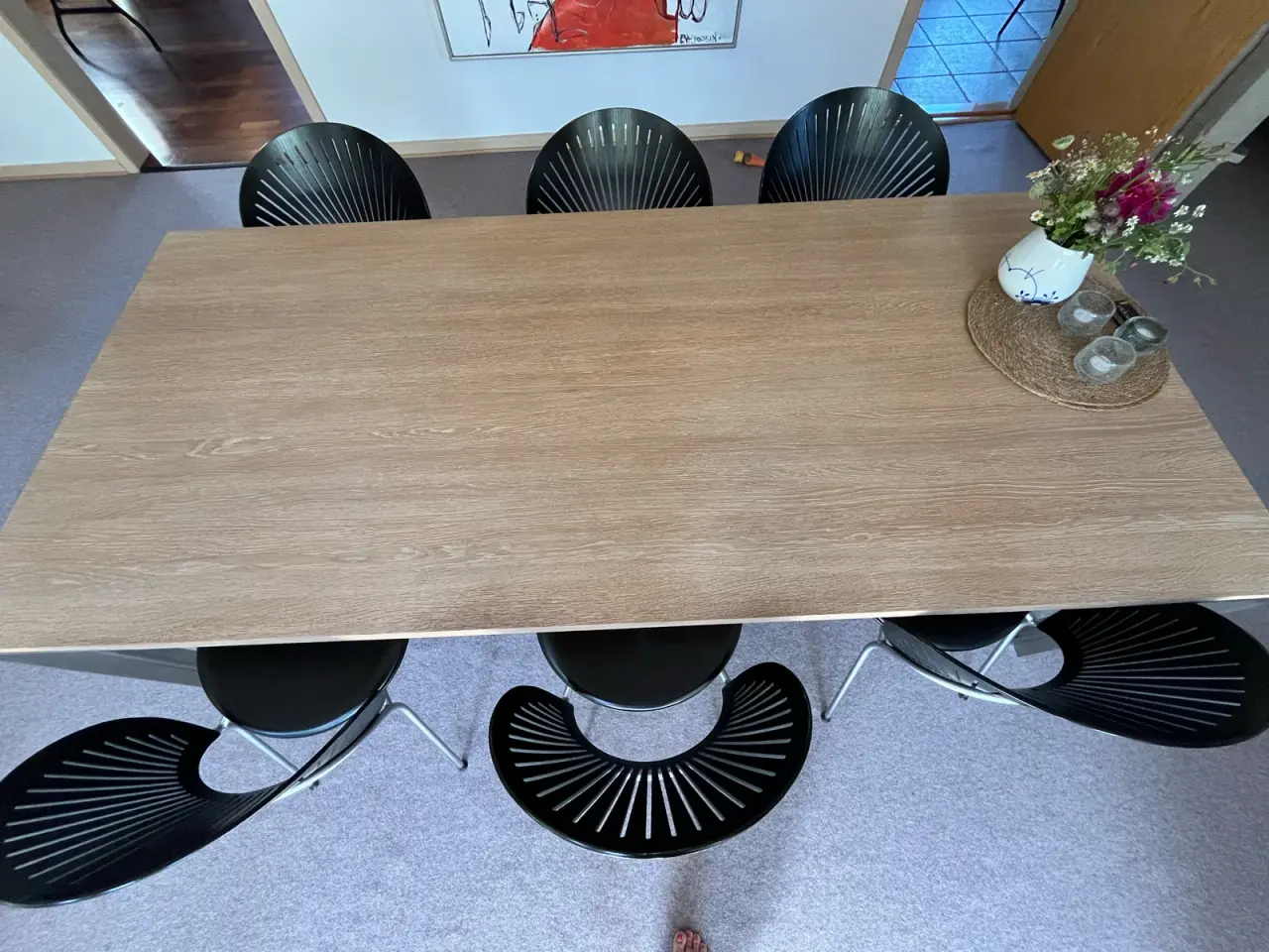 Billede 2 - Spisebord i massivt asketræ