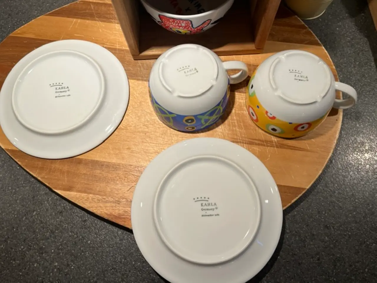 Billede 3 - 2 originale KAHLA kopper/underkopper&2unikke skåle