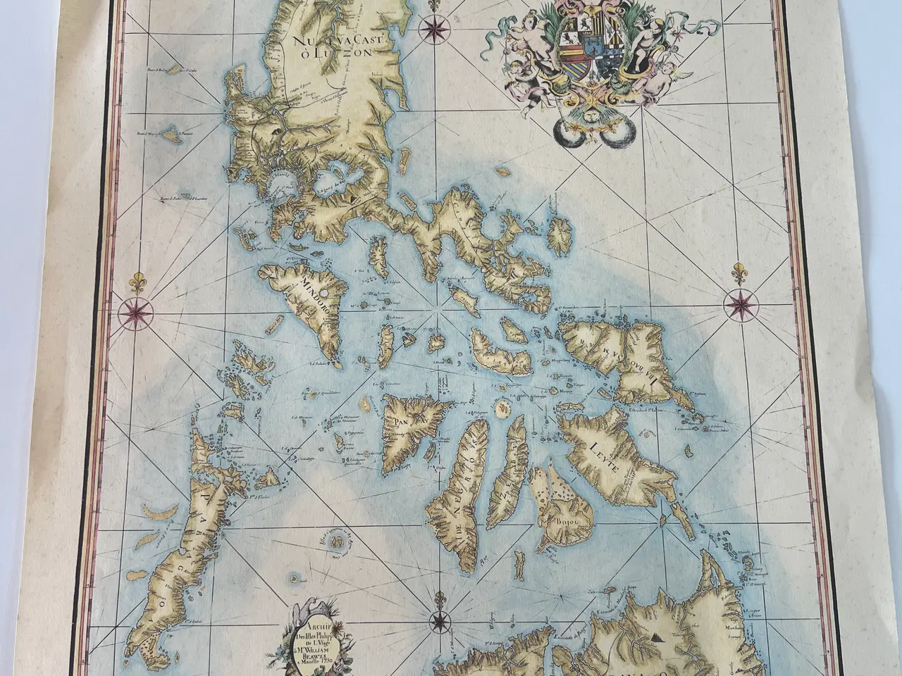 Billede 1 - Genoptrykt Kort over Filippinerne år 1734