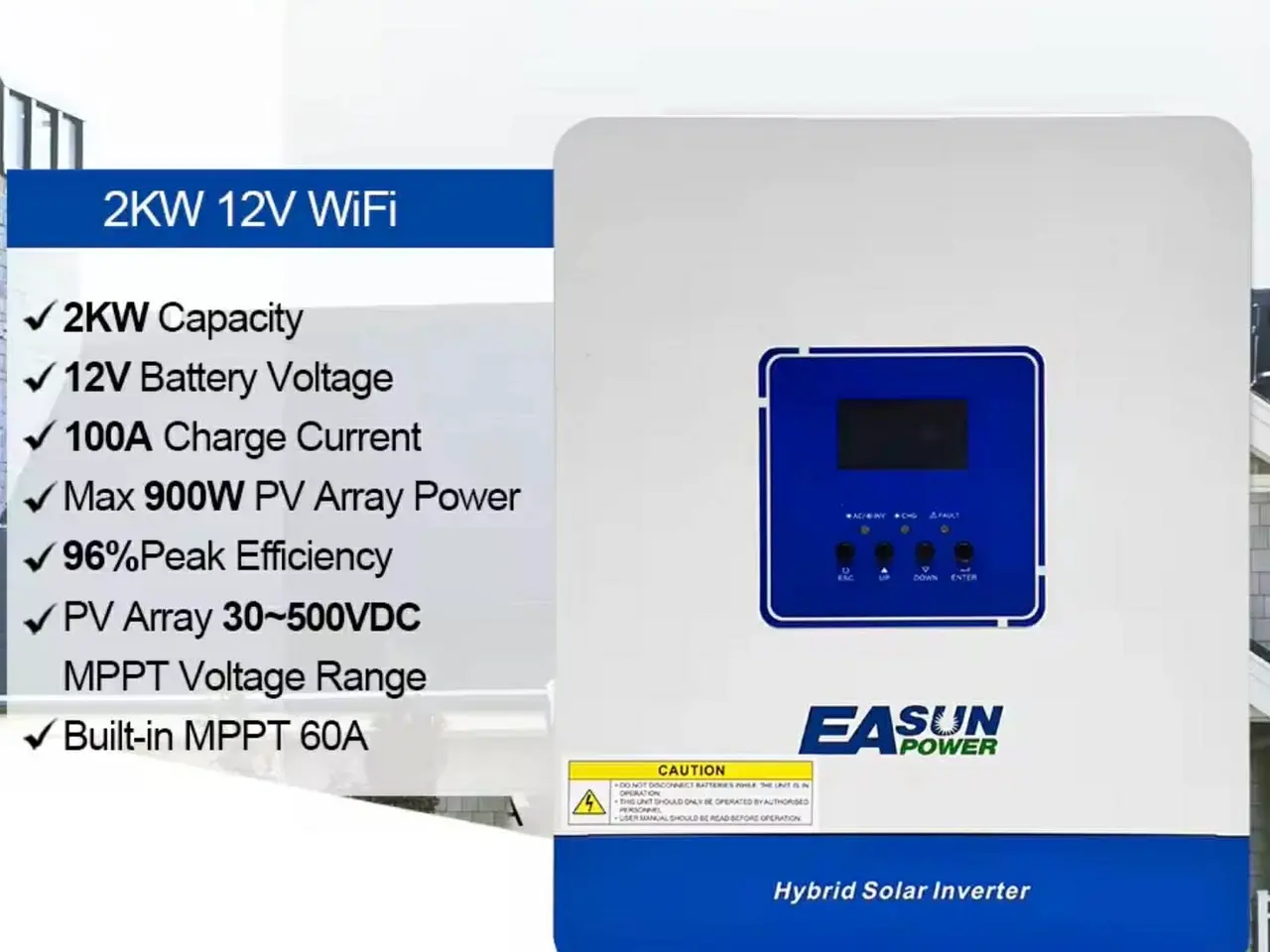 Billede 2 - Mppt inveter 2 Kw hybrid til 12 volt batteri 