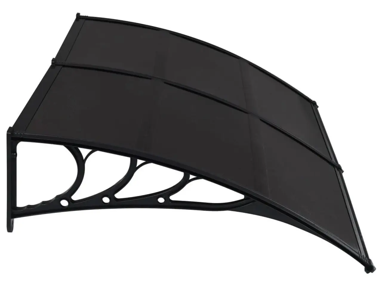 Billede 3 - Dørbaldakin 240 × 100 cm - polycarbonat, sort beslag