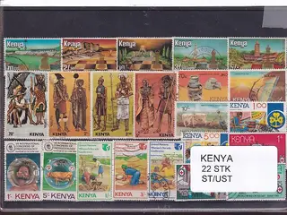 Kenya Samling - 22 Stk. Stemplet / Ustemplet