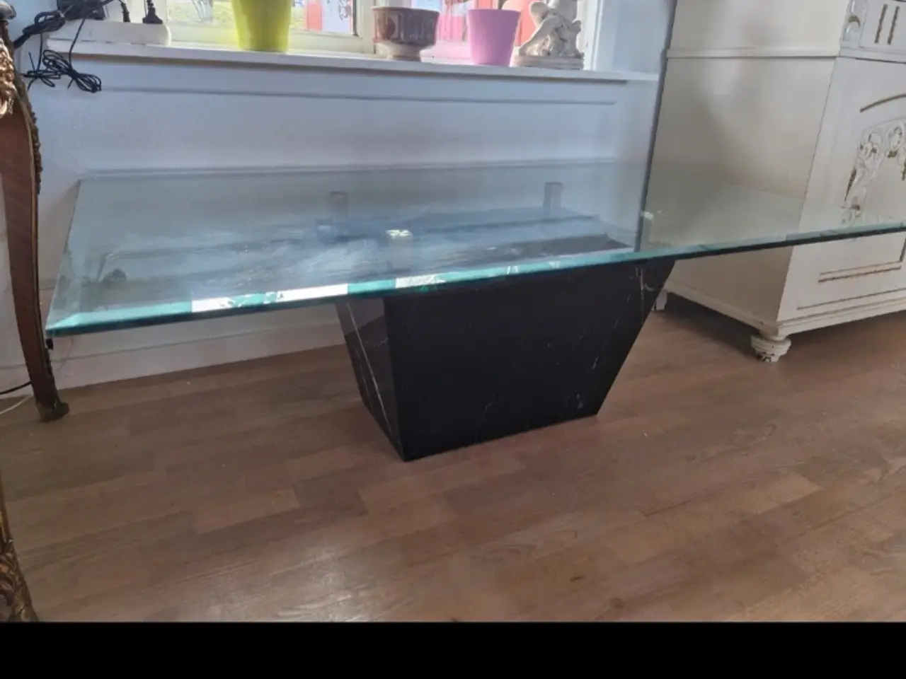 Billede 3 - Sofabord nero marquina marmor og glas