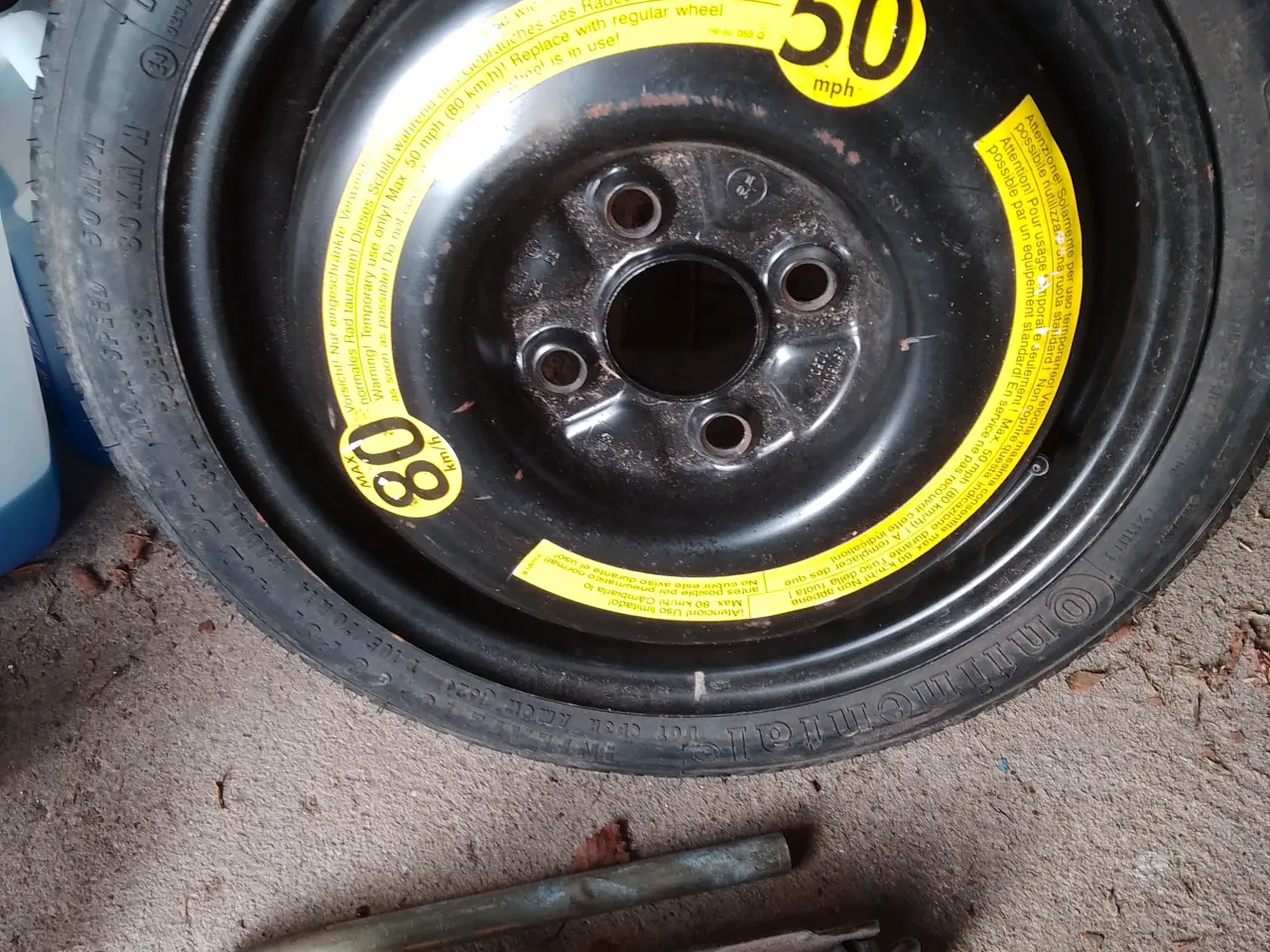 Billede 2 - Reservehjul til Golf 3 med donkraft.