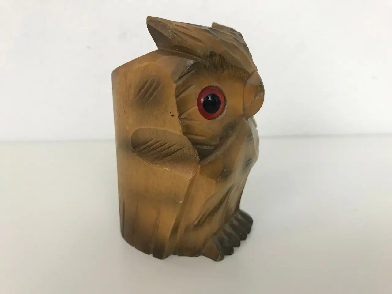 Billede 3 - Retro ugle figur / holder i træ