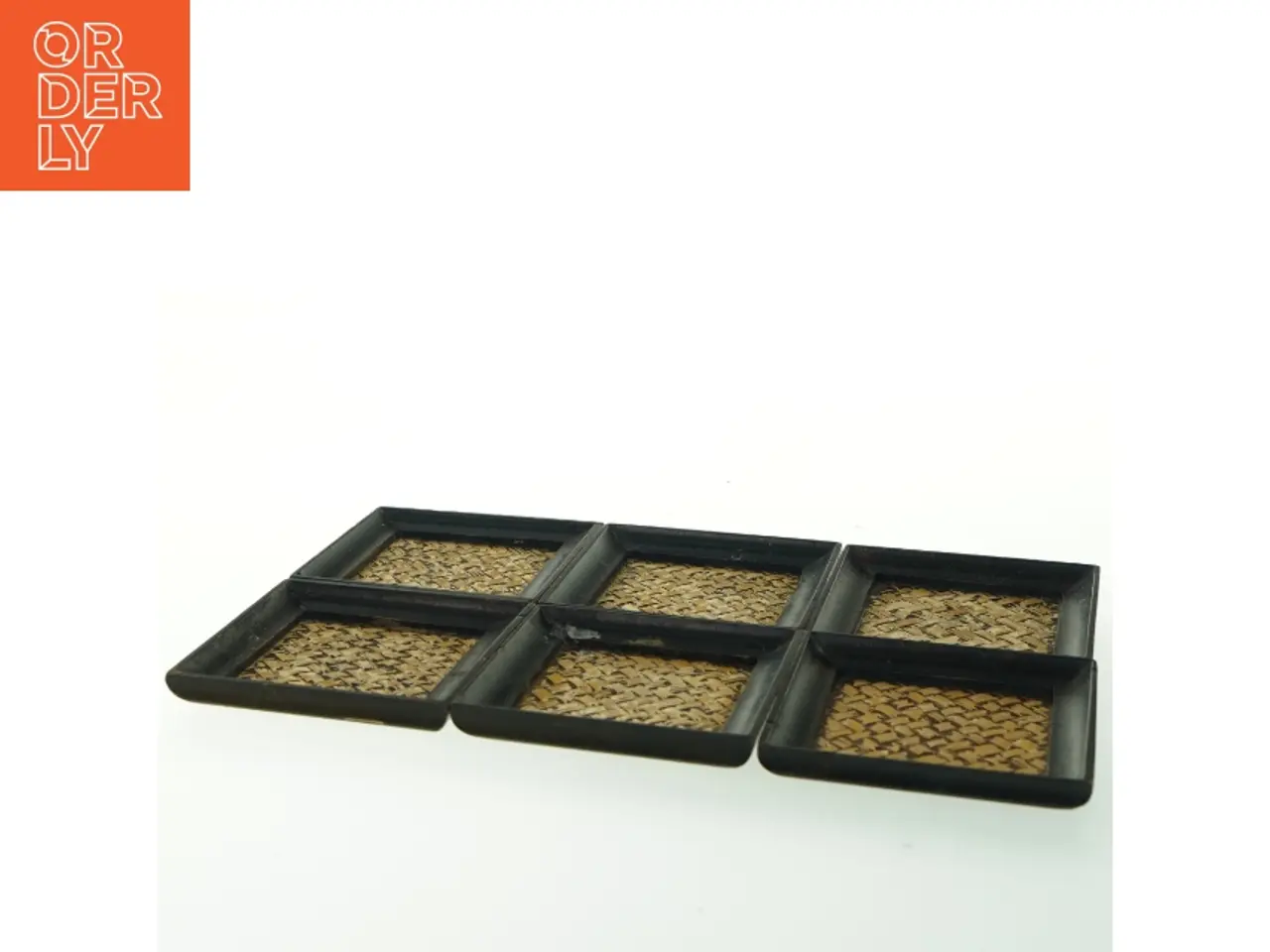 Billede 4 - Sæt med seks fletdekorerede bordskånere (str. 10x10 cm)