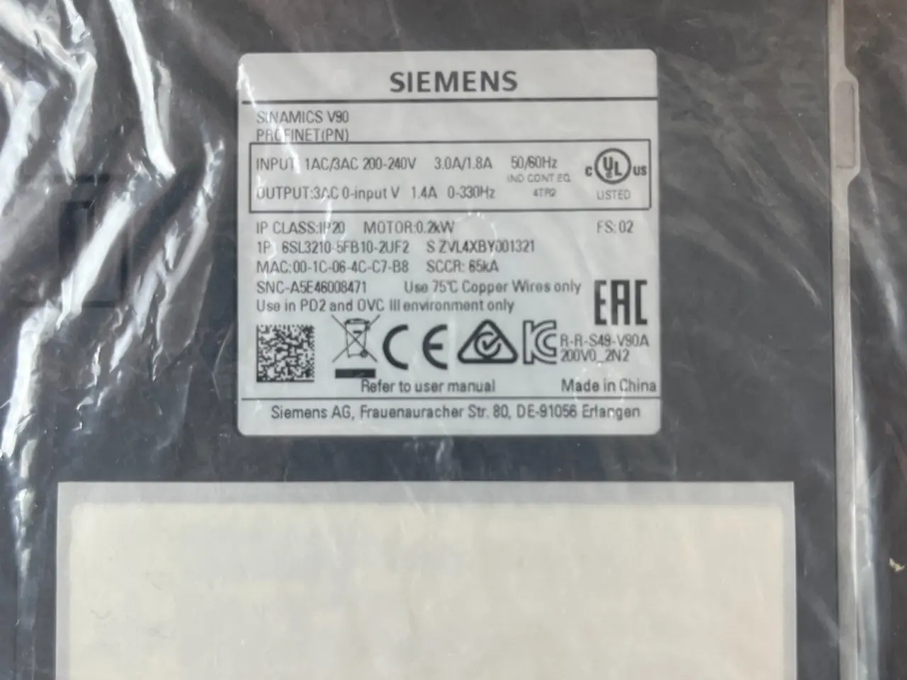 Billede 7 - Siemens 6SL3210-5FB10-2UF2 Sinamics V90 servodrev