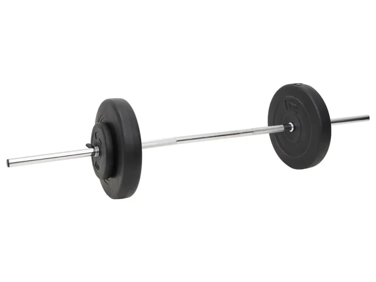 Billede 3 - Vægtstang og håndvægte med skiver - 60 kg sæt, sort