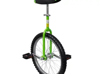 Ethjulet cykel 20" - justerbar sadel, grøn/sort