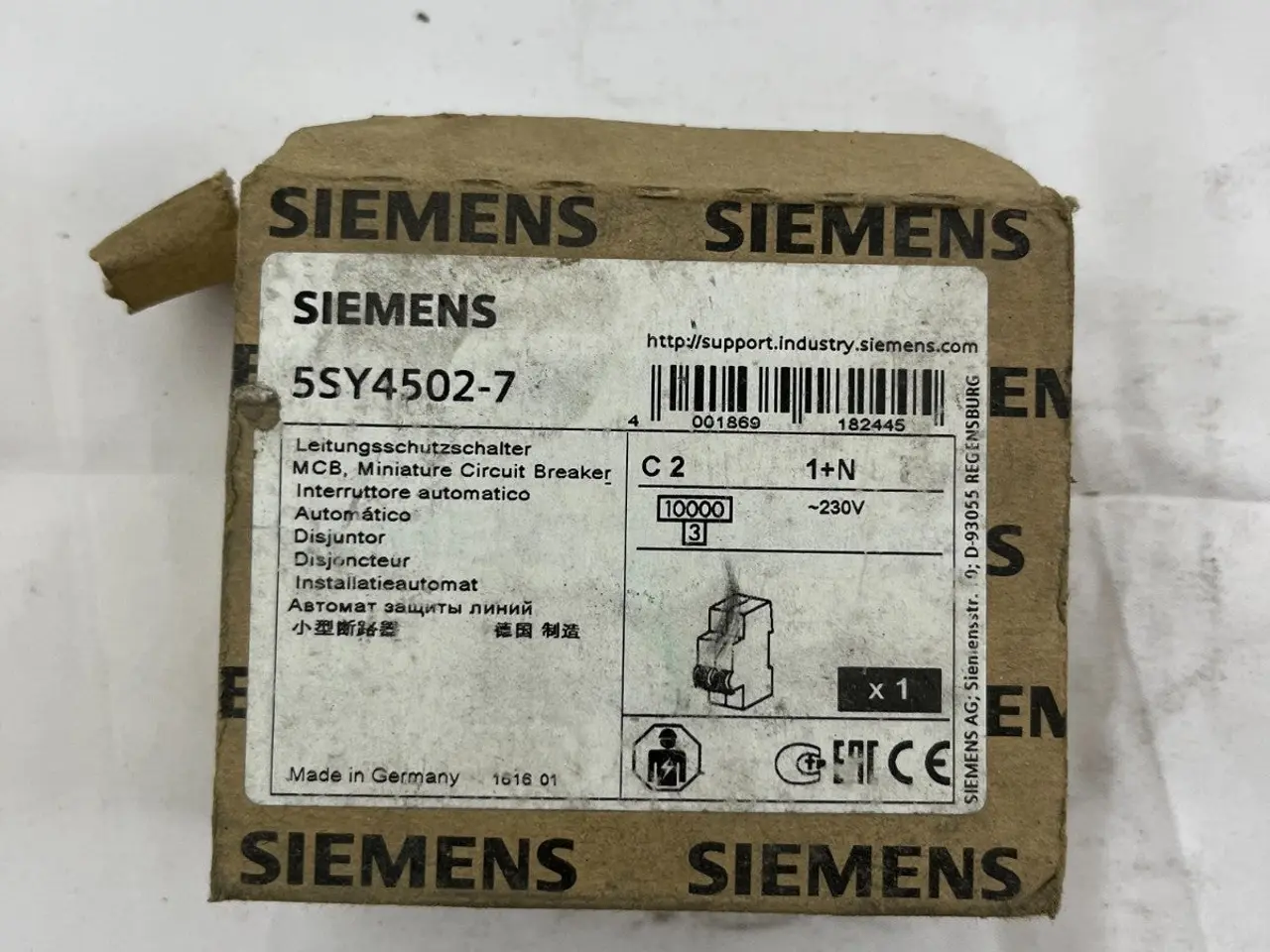 Billede 4 - Siemens 5SY4502-7 MCB Miniature automatsikring 1+N