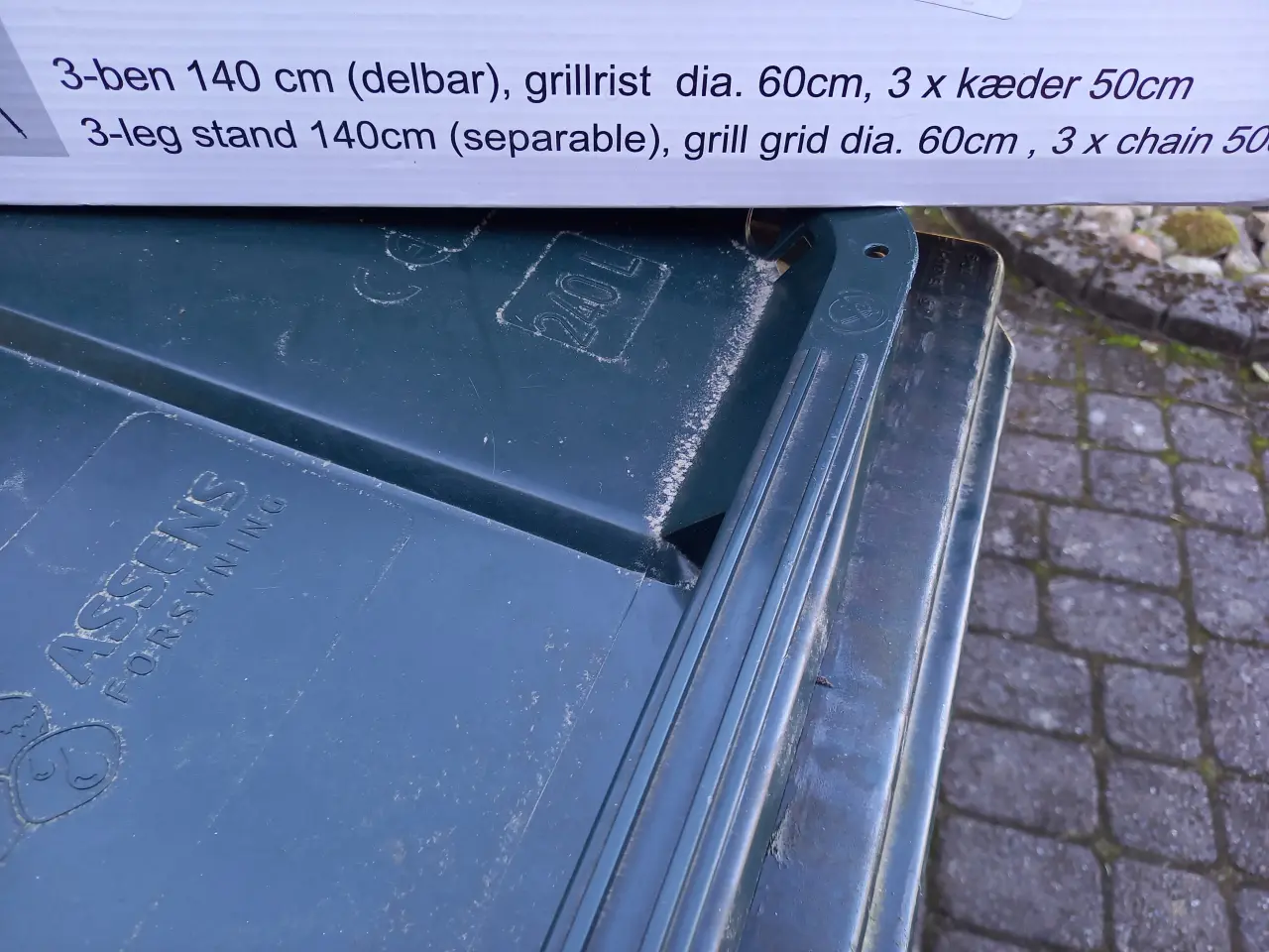 Billede 2 - Bon-fire bålsæt, 3ben,rist,kæder