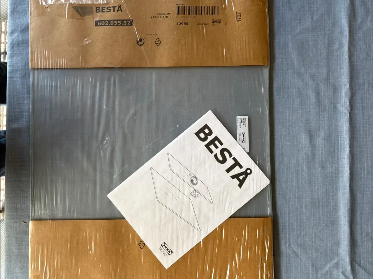 Billede 1 - Ikea glasplade 56x36 cm