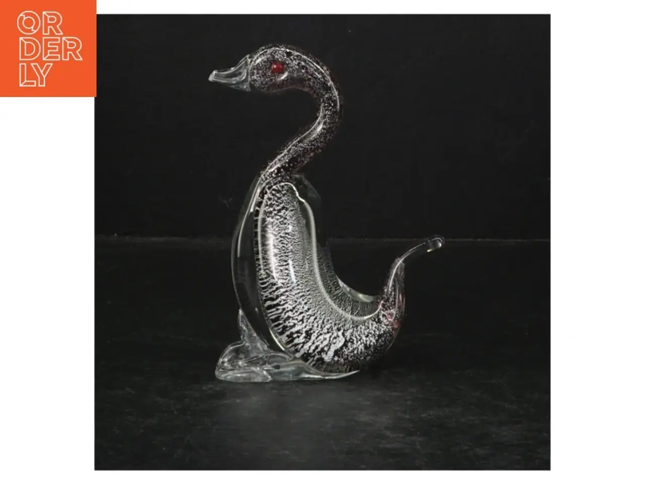 Billede 1 - Glas Figur af fugl (str. 14 cm)