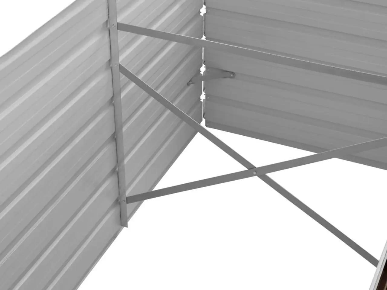 Billede 3 - Hævet plantekasse 240x80x77 cm galvaniseret stål brun