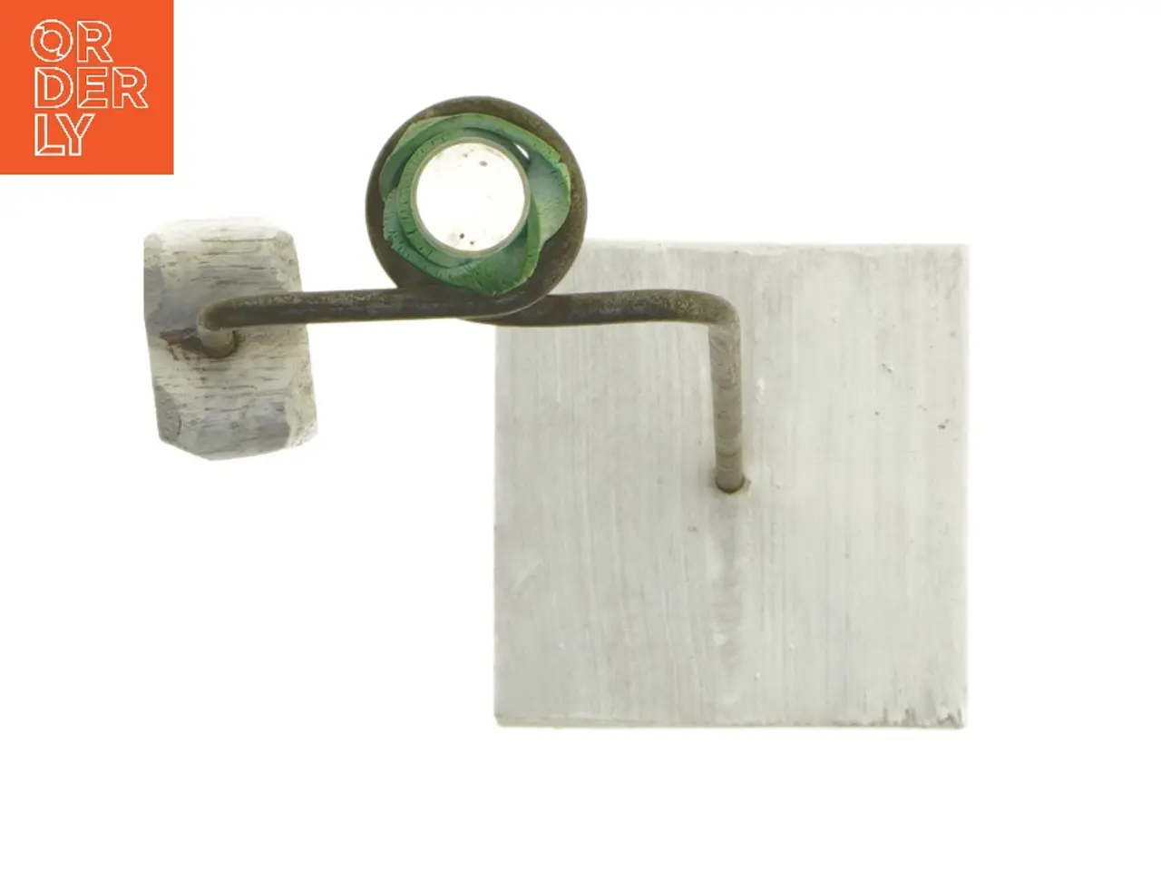 Billede 3 - Dekorativ hvid hjertefigur på stander (str. 30 cm)