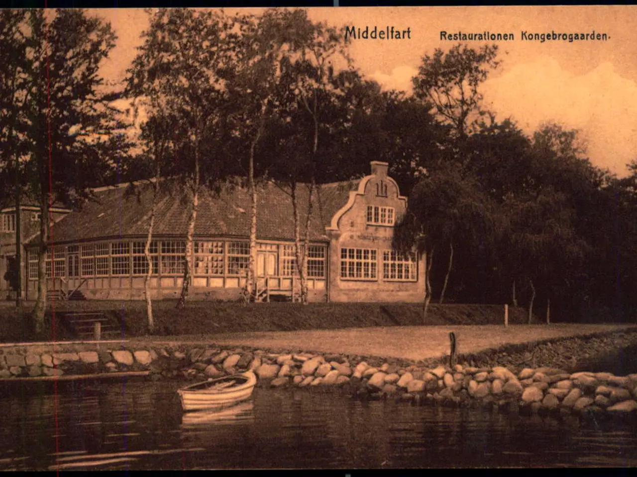 Billede 1 - Middelfart - Restaurationen Kongebrogaarden - J.G. Kreutzers Papir 64 - Ubrugt