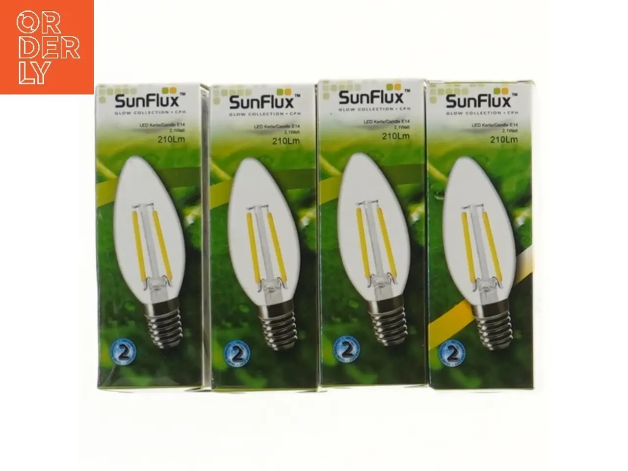 Billede 1 - SunFlux LED kertepærer E14 2,1W 210Lm – 4 stk fra Sunflux (str. 11 cm)