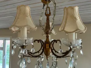 Loftlampe med 5 arme og prismer