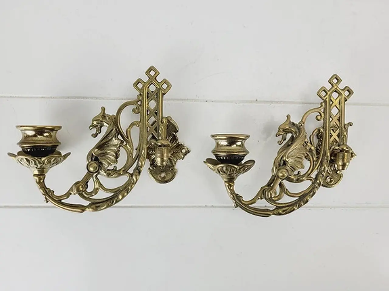 Billede 5 - Dragon Brass Candleholder / Vægstager