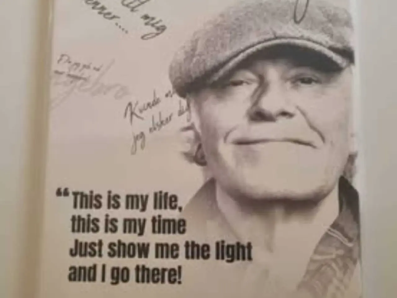 Billede 1 - Kim Larsen canvas tryk med sangtekster