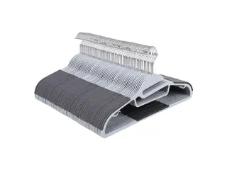 Bøjler plastbøjler 50 stk., U-formet åbning, skridsikre, pladsbesparende, 0,5 cm, 41,5 cm, 360° krog, lys/mørkegrå