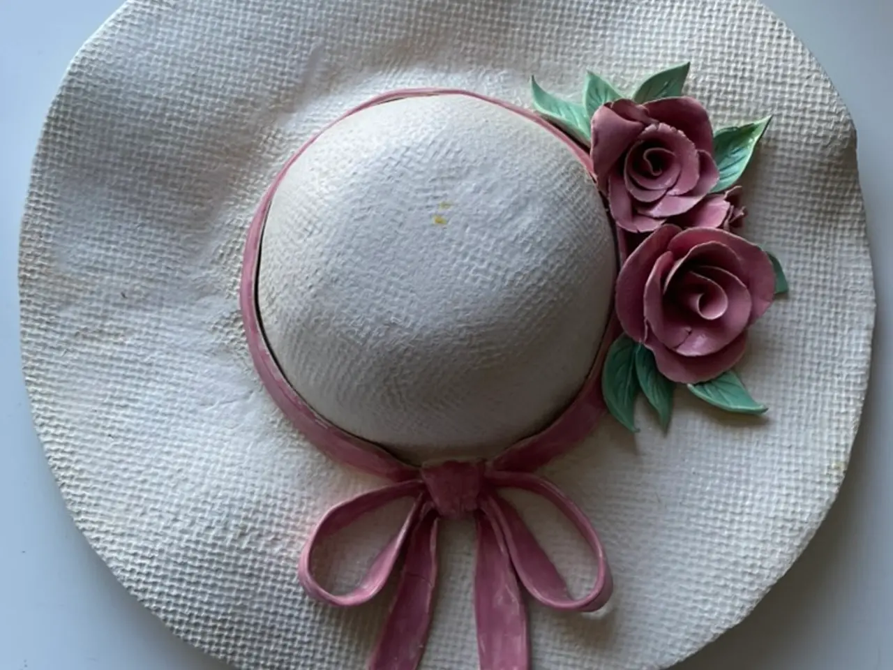 Billede 1 - Sommerhat af ler ca. 40 cm til ophæng på væg