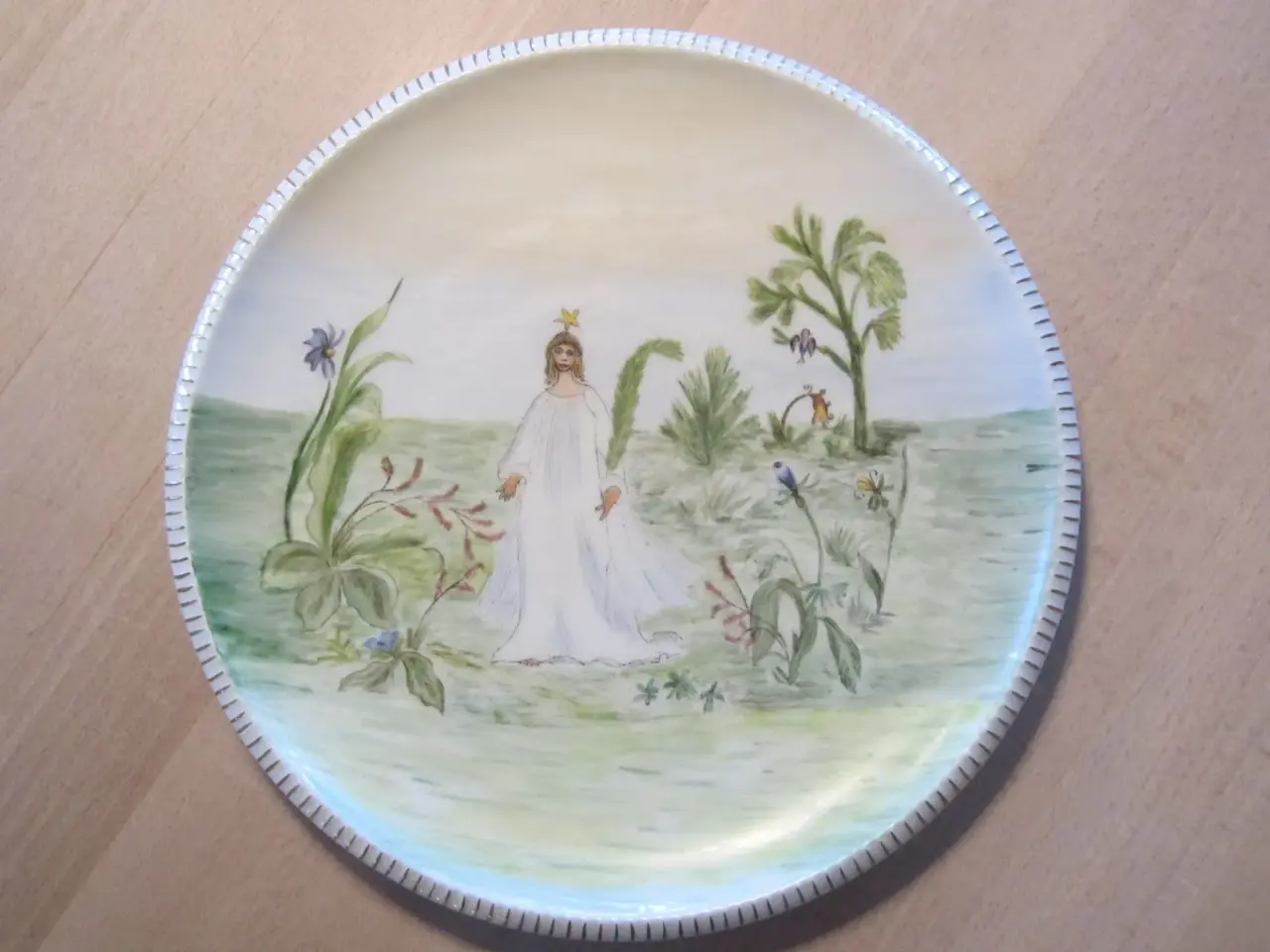 Billede 4 - 2 B&G tallerkner med håndmalet motiver
