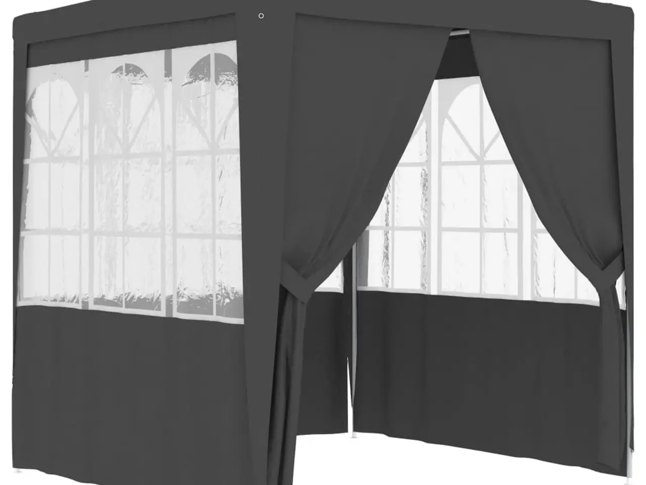 Billede 4 - Festtelt med sidevægge 2x2 m 90 g/m² antracitgrå