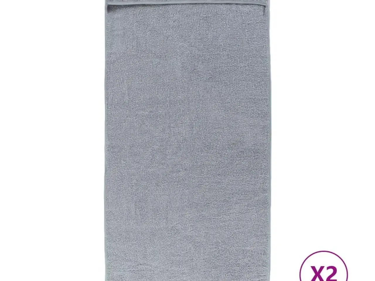 Billede 2 - Strandhåndklæder 2 stk. 75x200 cm 400 GSM stof grå