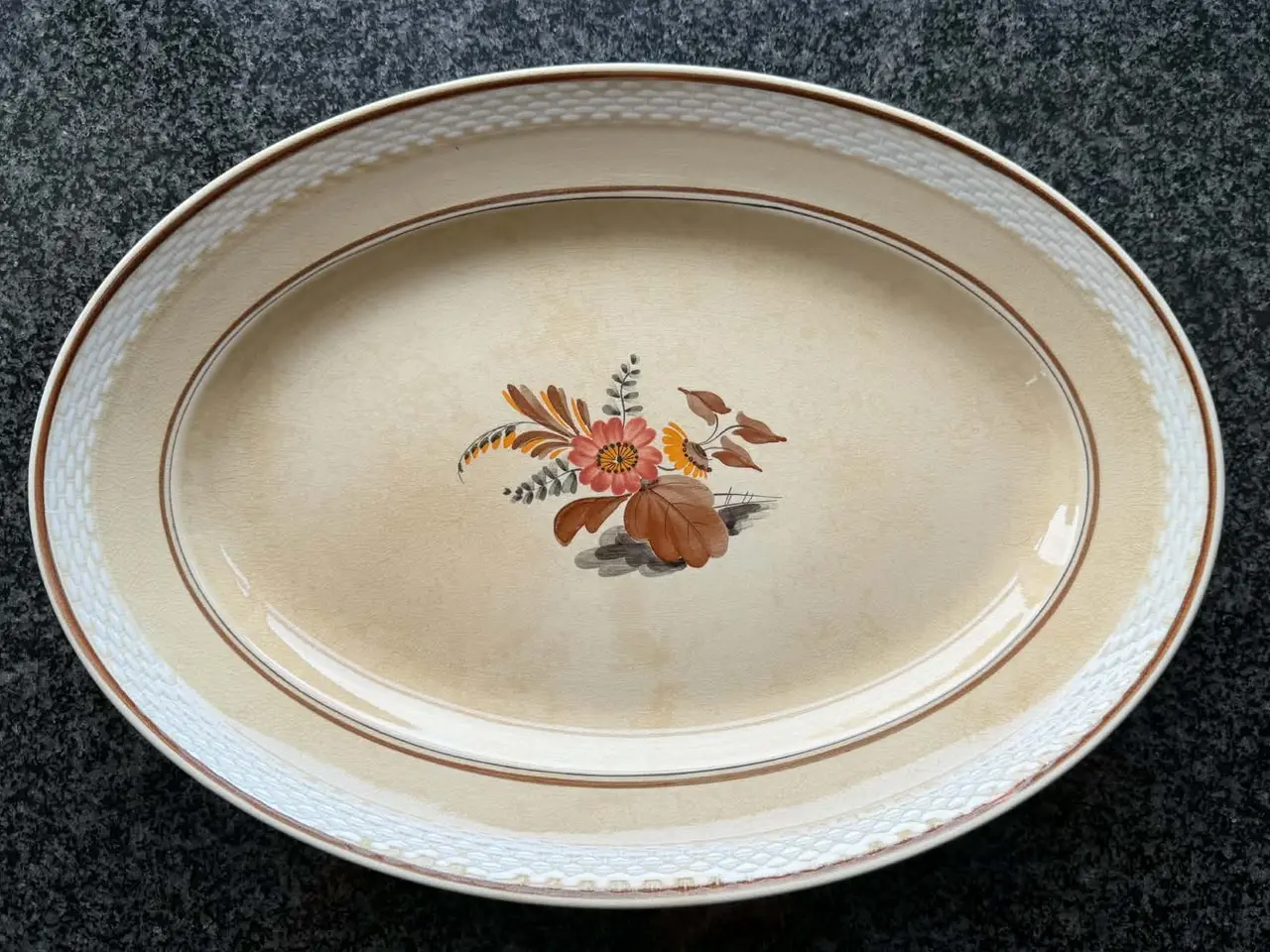 Billede 1 - Stort Aluminia "Knud" serveringsfad/stegefad