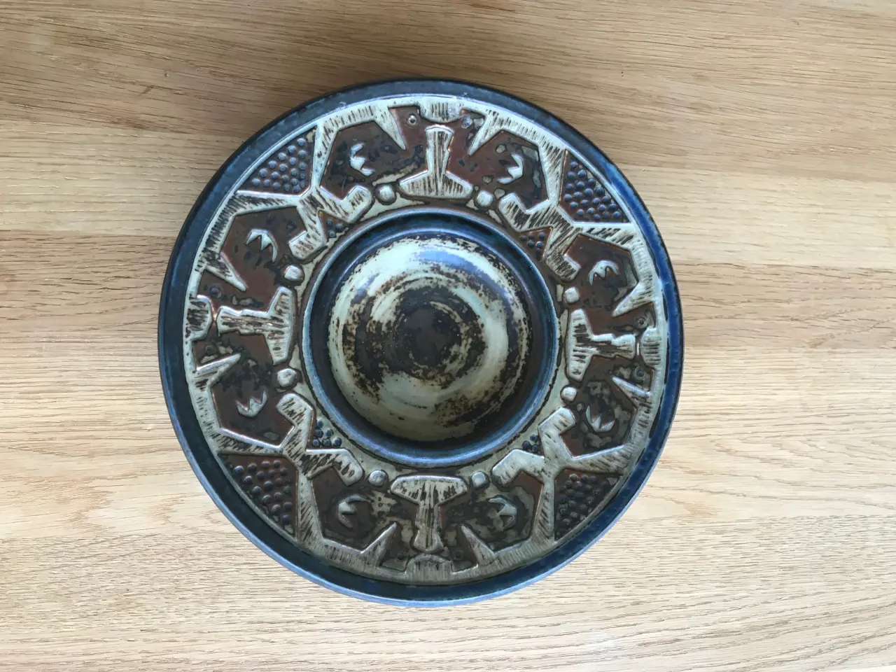 Billede 1 - Fad med fuglefigurer - stentøj - Royal Copenhagen