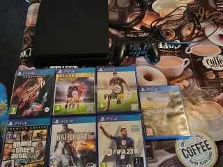Ps4 slim med tilbehør