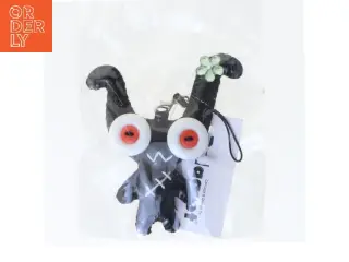 Sort nøglevedhæng med store øjne (str. 8 cm)