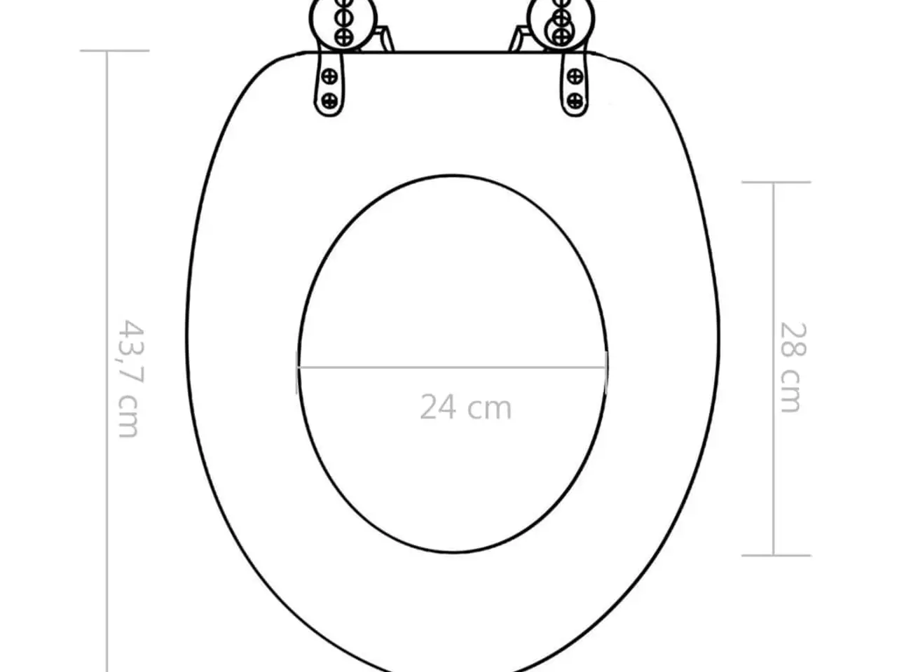 Billede 9 - Toiletsæde med soft close - MDF i gammelt træ-design