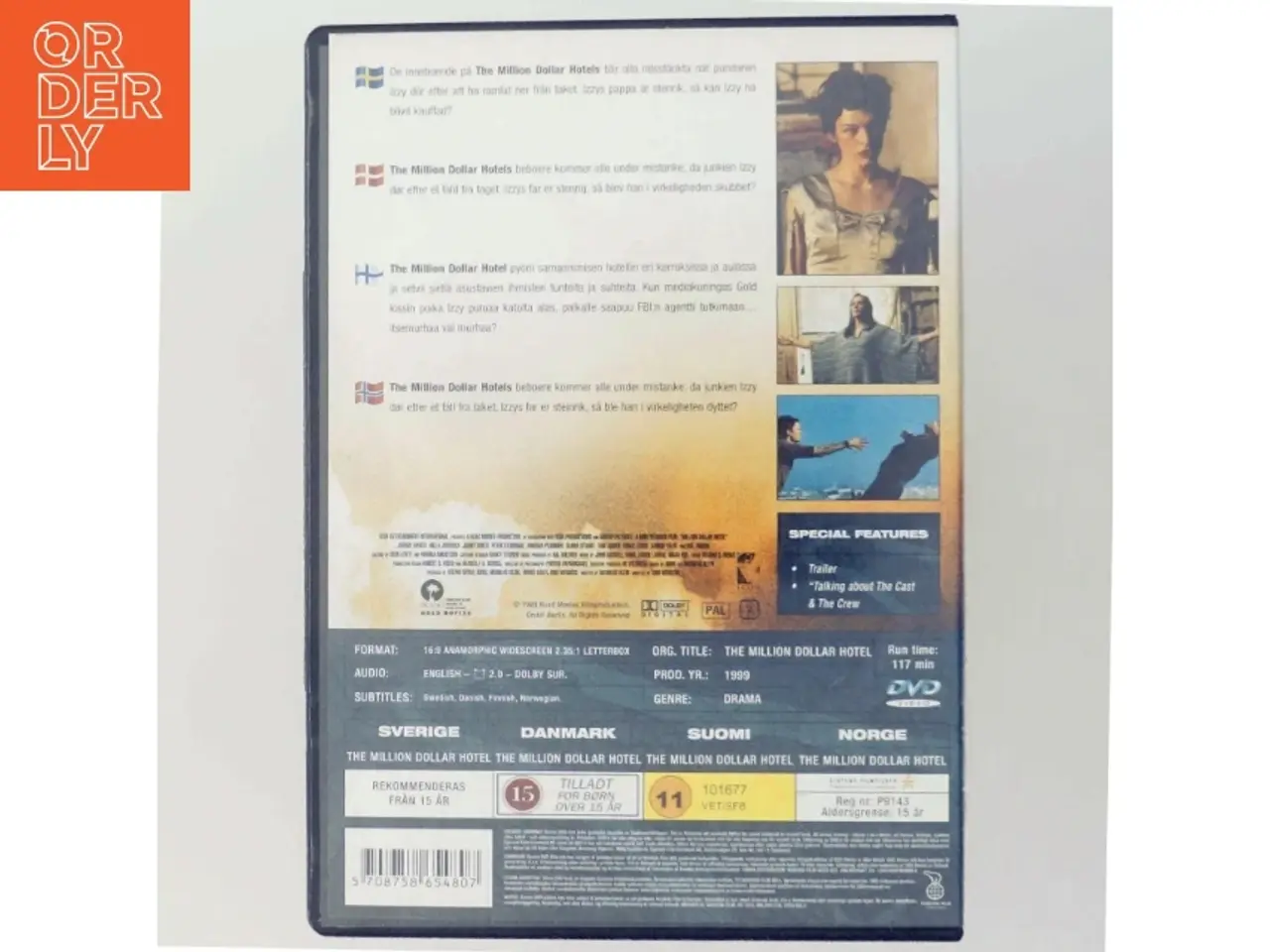 Billede 3 - The Million Dollar Hotel DVD