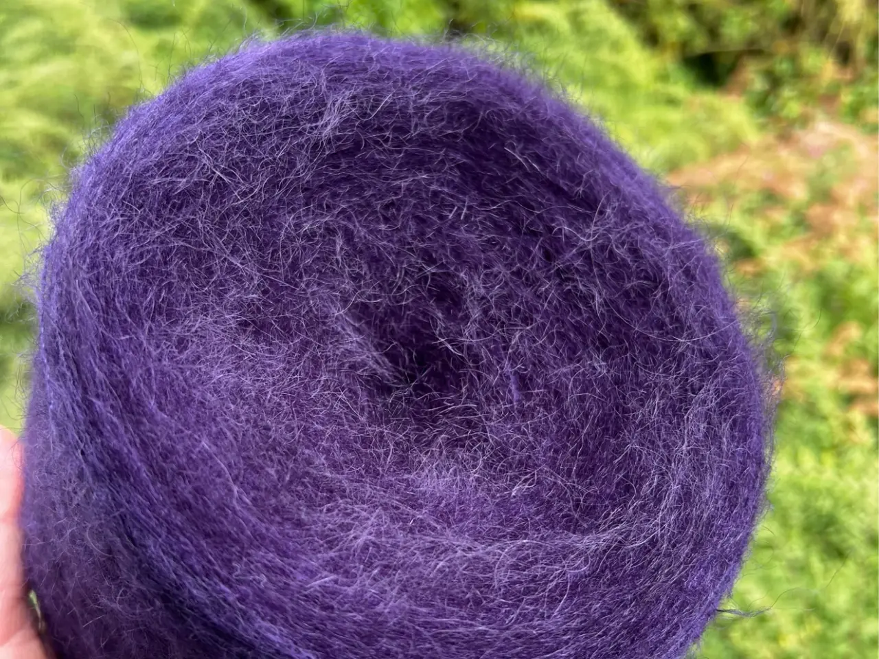 Billede 4 - Italiensk garn - Mohair / Silke - Dark Purple 259g