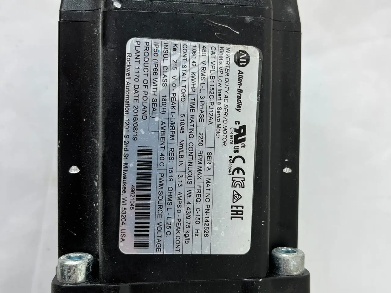 Billede 4 - Allen-Bradley MPL-B1520F-SJ24AA servomotor Gearbox