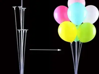 Ballon´ stativ i Hård plast til 7 ballonge, Ballon